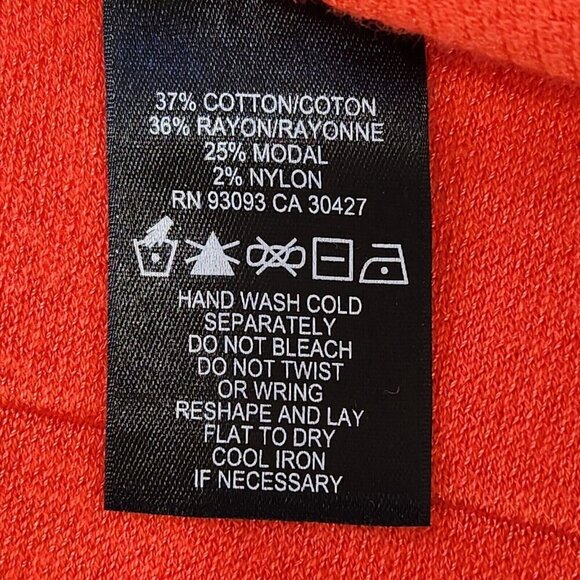 Nic+Zoe NWT Twirl Dress L Hot Coral Fit & Flare Sleeveless Stretch Knit Colorful - Picture 9 of 9